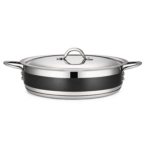 Bon Chef Country French 2 Pot W/Cover 12 3/8" Dia X 3" 6 Qt - Black 71030-CF2-B - main